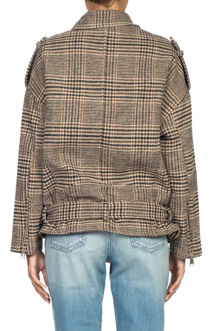 Tensione In - Giacca chiodo in tessuto galles Art. 26B913