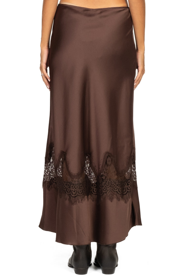 Tensione In - Gonna satin con intarso in pizzo Art. 37684