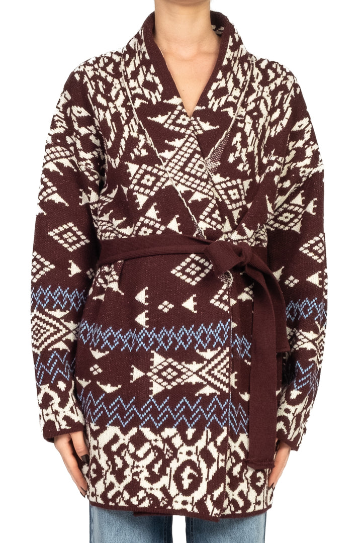 Tensione In - Caban fantasia con cintura Art. 25A583AI25