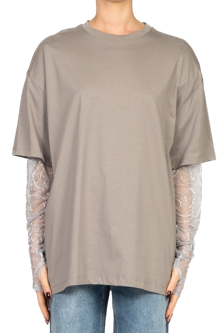Vicolo - T-Shirt over maniche pizzo Art. UF0062