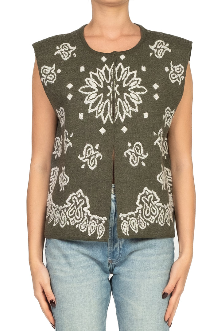 Tensione In - Gilet aperto ricamato Art. W5HMG61A400