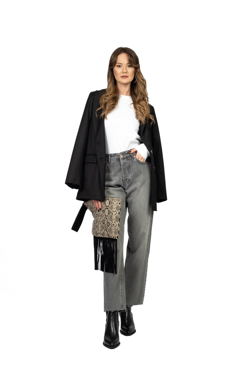 Tensione In - Jeans crop taglio vivo Art. CJ12703
