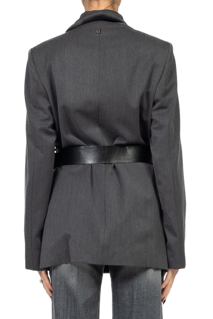 Dixie - Giacca doppio petto con cintura e applicazioni Art. J845Y043