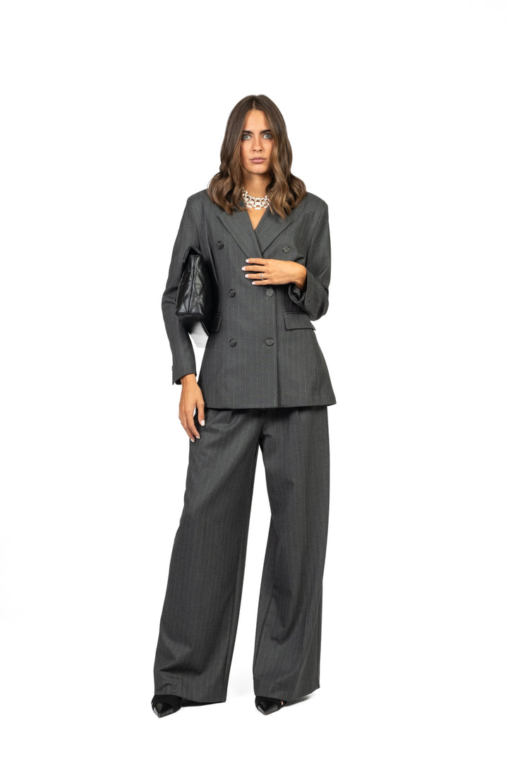 Dixie - Giacca doppio petto sfiancata gessata Art. JDIEYFZ