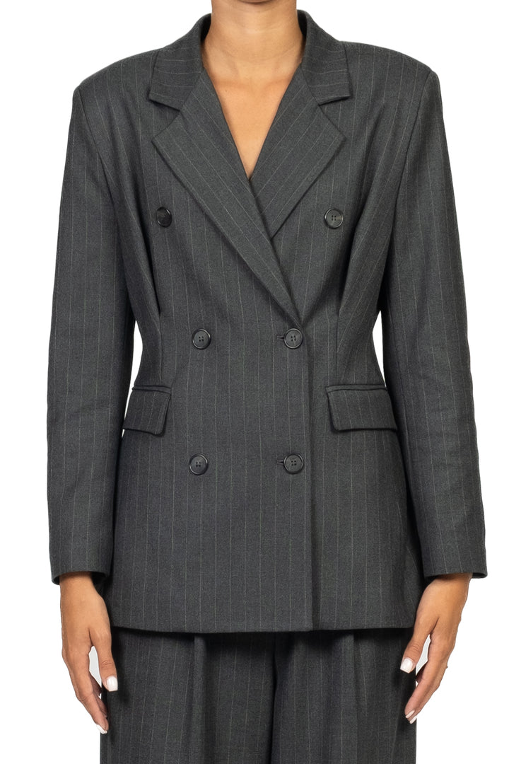 Dixie - Giacca doppio petto sfiancata gessata Art. JDIEYFZ