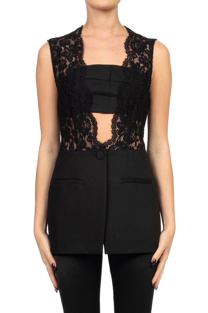 Imperial - Gilet intarsi in pizzo con top Art. LD11KMA