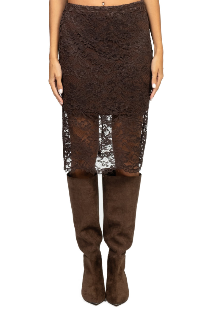 Tensione In - Gonna midi in pizzo Art. N20074AT