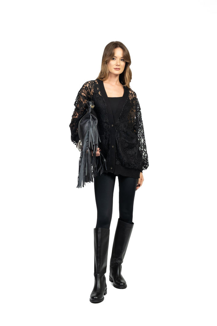 Tensione In - Cardigan over in pizzo Art. M30010AT