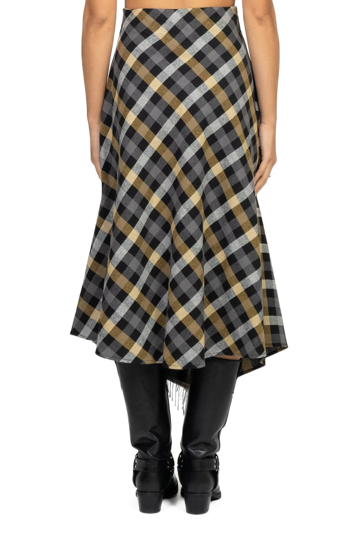 Dixie - Gonna quadri con frange Art. GDB1YLZ