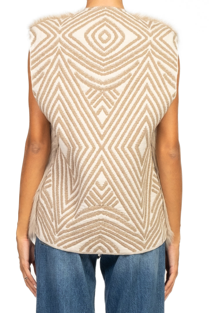 Tensione In - Gilet over pelliccia frontale Art. W5HMG81A400