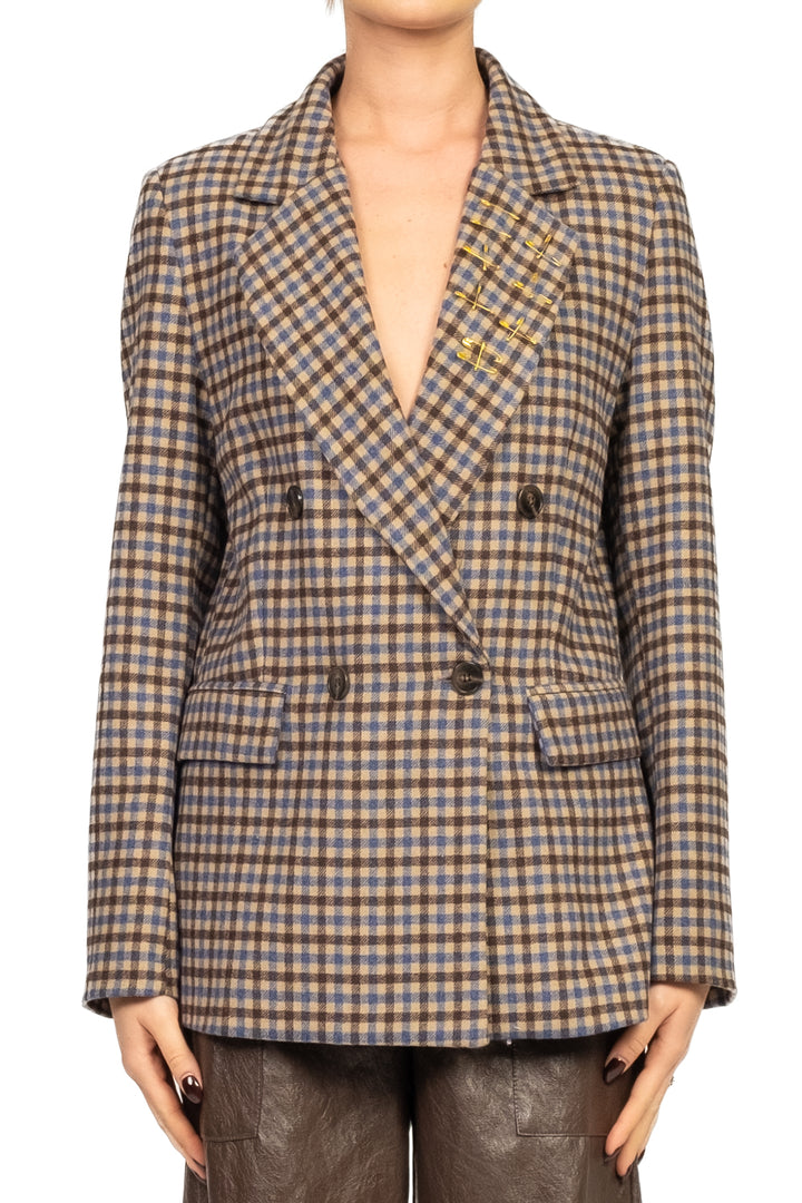 Tensione In - Giacca quadretti doppio petto Art. 26B1042