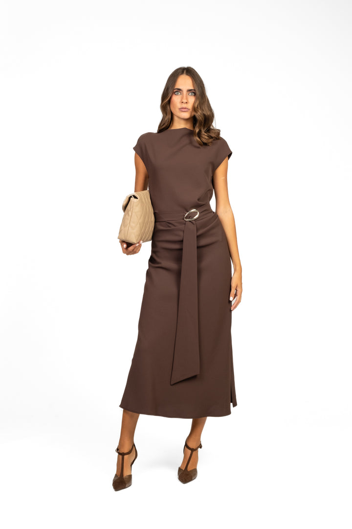 Imperial - Abito arricciato con fusciacca Art. AFSTKER/AFSTKSB