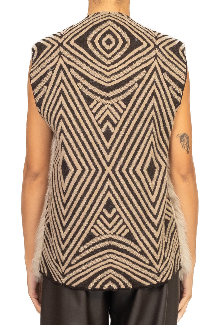 Tensione In - Gilet over pelliccia frontale Art. W5HMG81A400