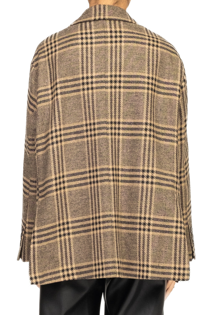 Tensione In - Giacca over a quadri con spille Art. 26B1034