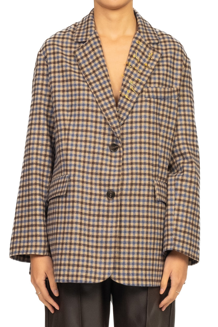 Tensione In - Giacca quadretti con spille Art. 26B1041