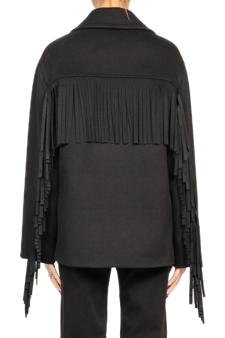 Vicolo - Giacca cappotto doppio petto con frange Art. TF1556