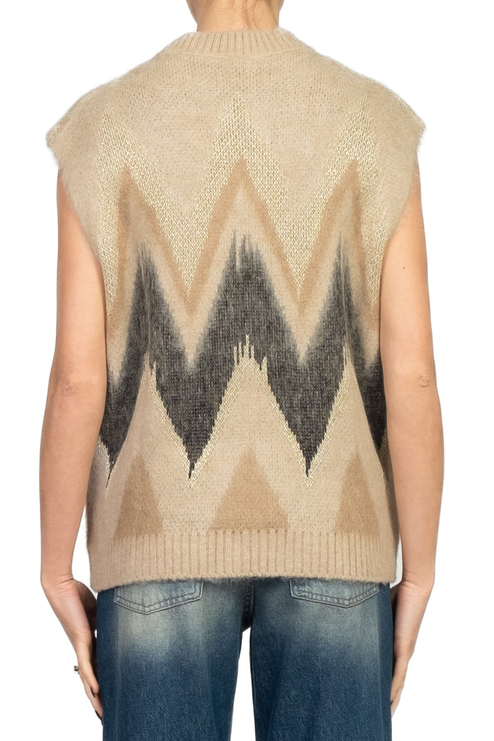 Tensione In - Gilet fantasia in lurex Art. W5HMT24A373