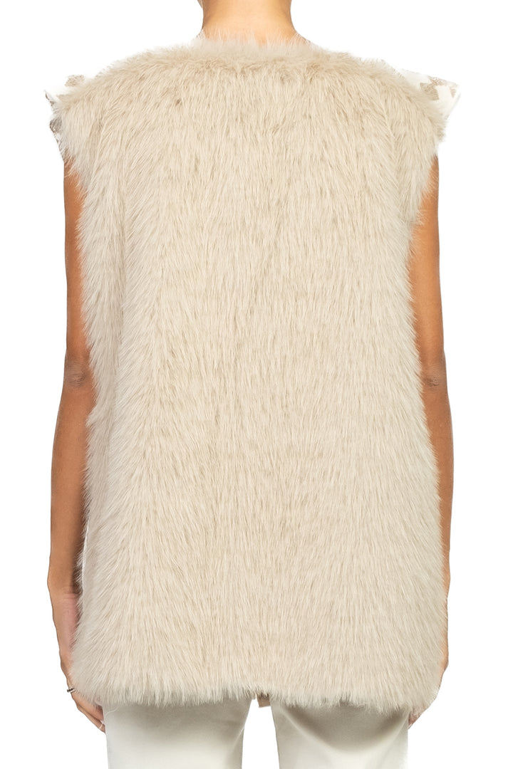 Tensione In - Gilet over etnico con pelliccia Art. W5HMG80A400