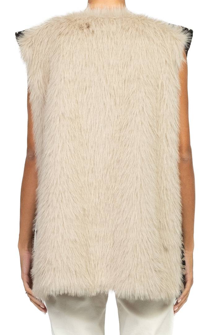 Tensione In - Gilet over etnico con pelliccia Art. W5HMG80A400