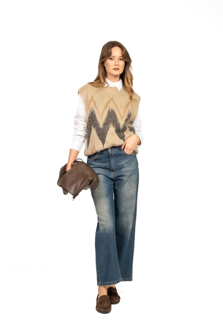 Tensione In - Gilet fantasia in lurex Art. W5HMT24A373