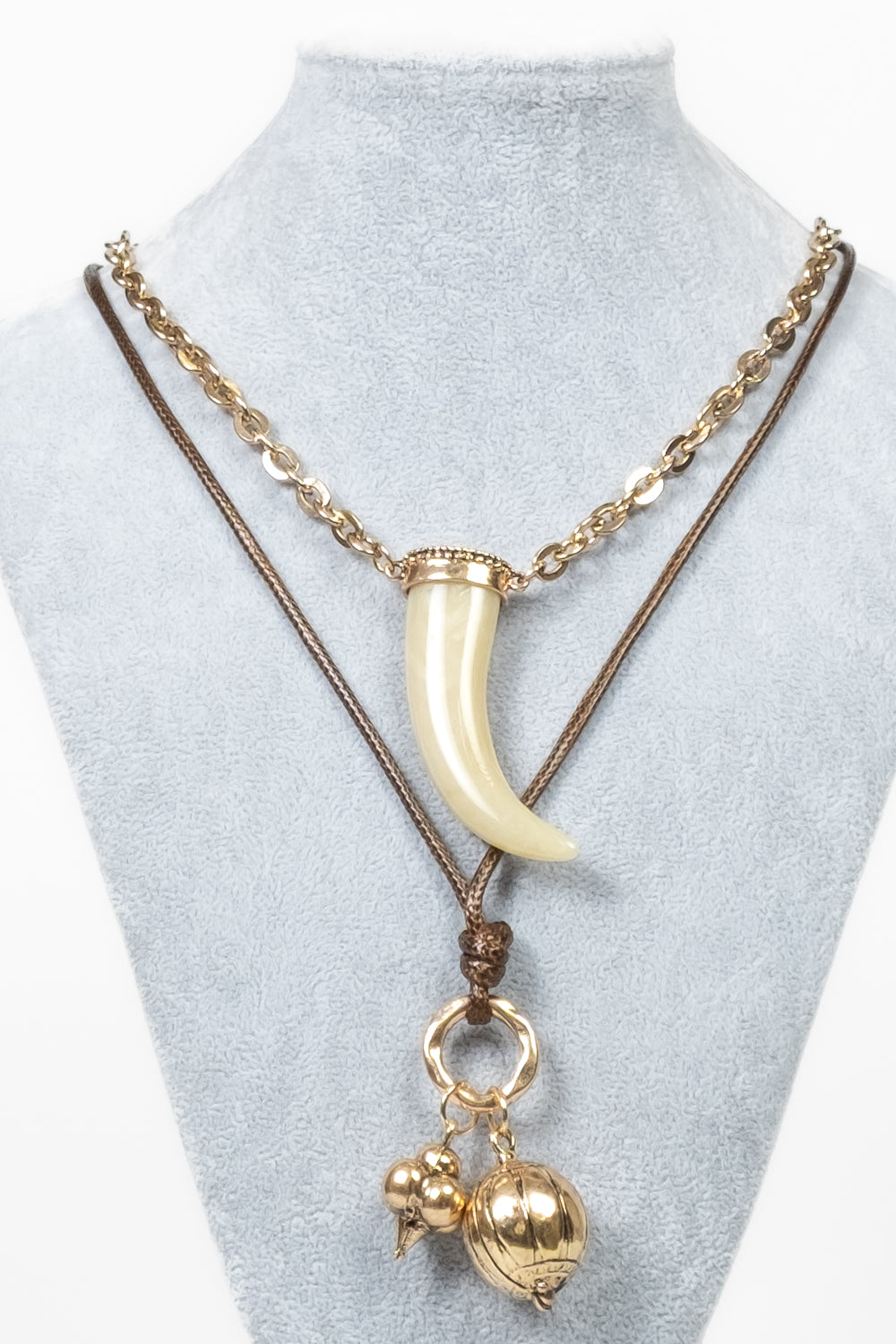 Upper - Collana corno laccio in cuoio