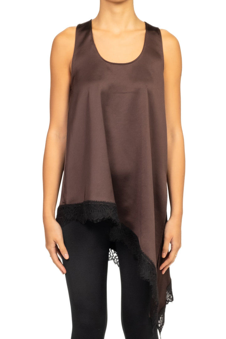 Imperial - Canotta satin asimmetrica con pizzo Art. RIP3KBA