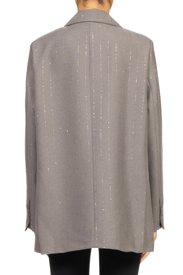 Tensione In - Giacca gessatura paillettes Art. W25J309