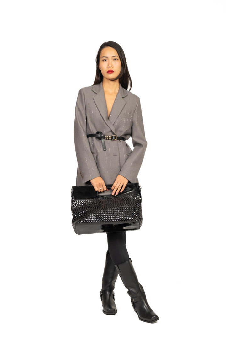 Tensione In - Giacca gessatura paillettes Art. W25J309