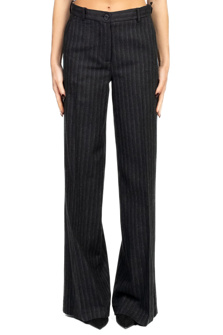 Vicolo - Pantalone a palazzo gessato Art. TF1718