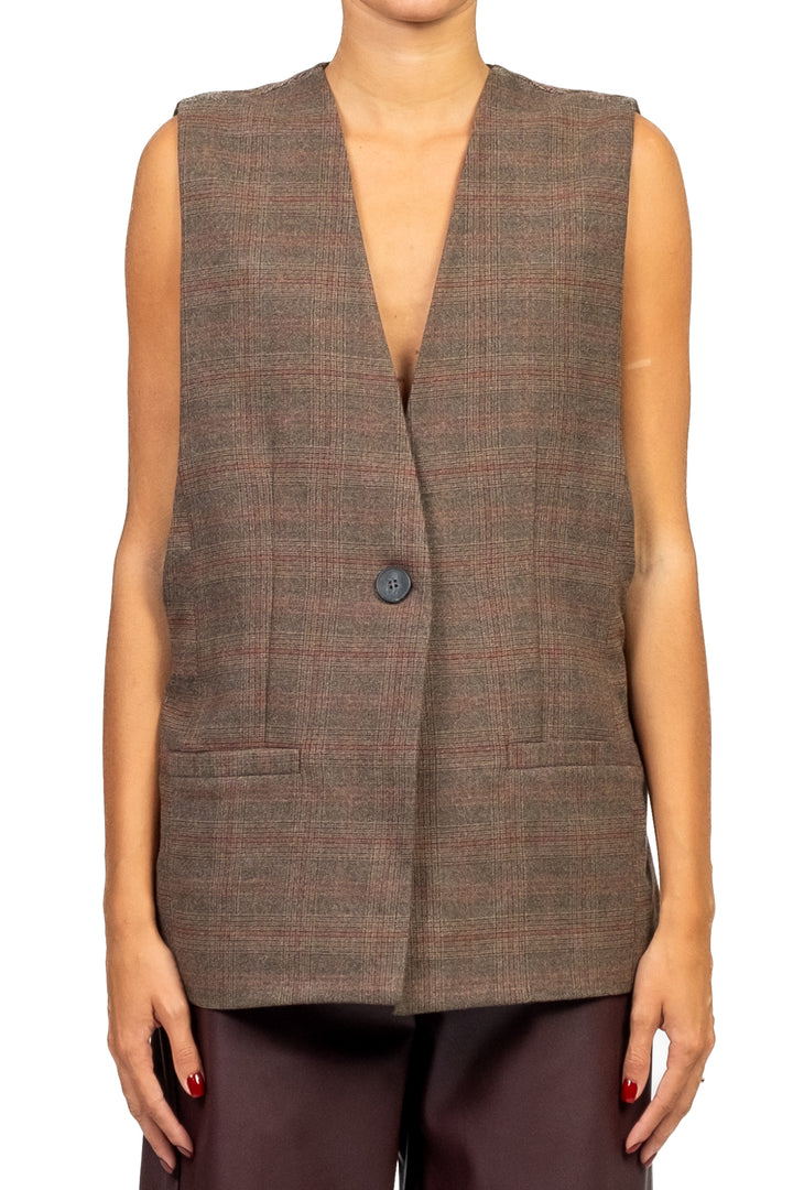 Tensione In - Gilet over check Art. 1146AI25