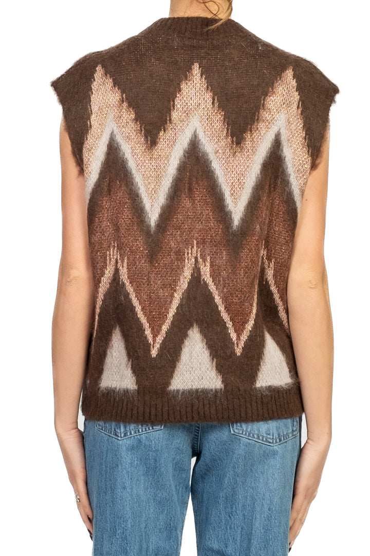 Tensione In - Gilet fantasia in lurex Art. W5HMT24A373