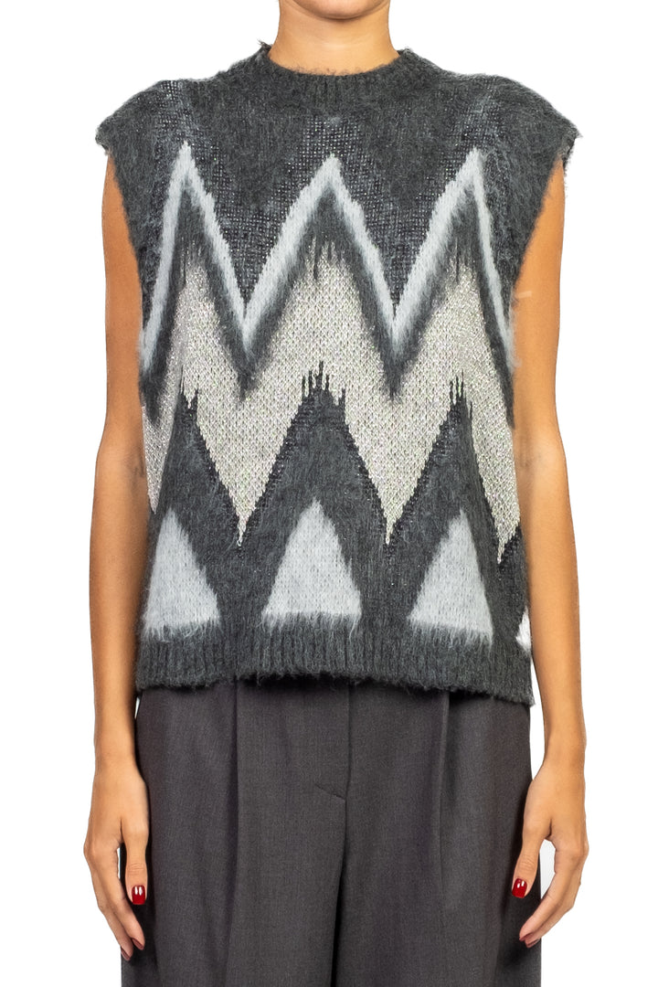 Tensione In - Gilet fantasia in lurex Art. W5HMT24A373