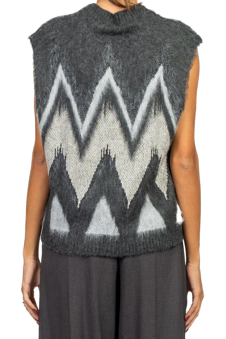 Tensione In - Gilet fantasia in lurex Art. W5HMT24A373