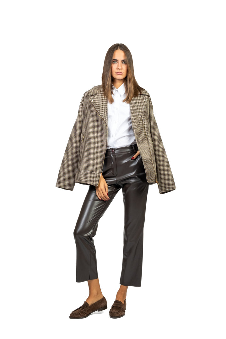 Tensione In - Pantalone trombetta ecopelle Art. 222128-25