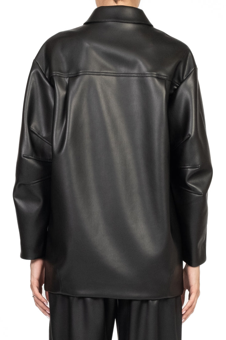 MM MaxMara - Giacca ecopelle tasche a toppa FUOCO Art. 2526916067