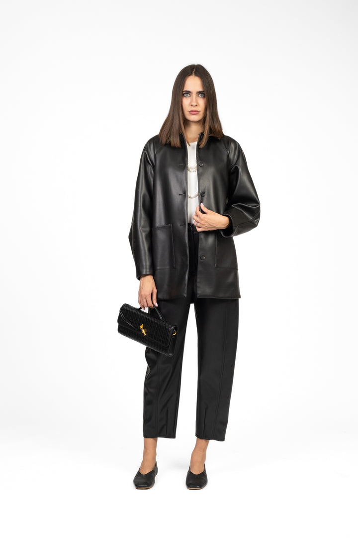 MM MaxMara - Pantalone in ecopelle ANSELMO Art. 2526786067