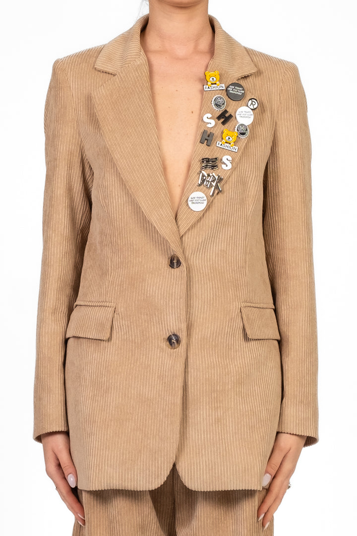 Tensione In - Giacca velluto con spille Art. 26B1235