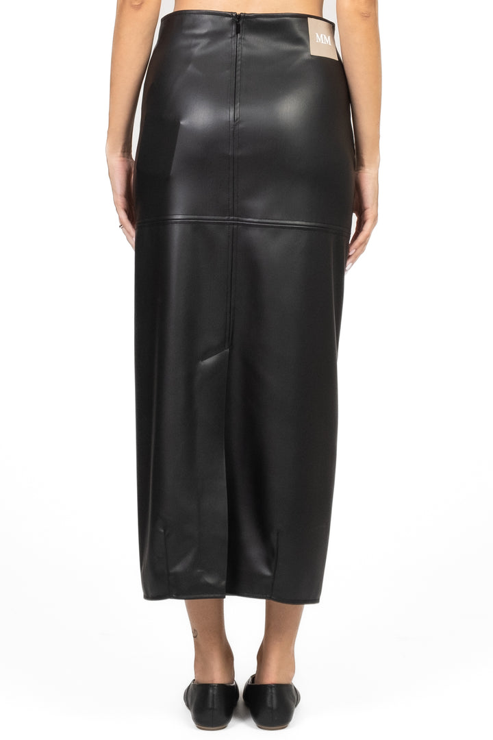 MM MaxMara - Gonna ecopelle con zip FABIANA Art. 2526776037