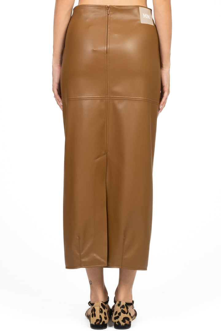 MM MaxMara - Gonna ecopelle con zip FABIANA Art. 2526776037