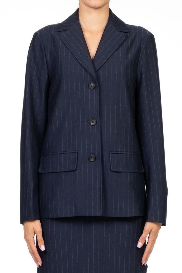 MM MaxMara - Giacca gessata fit dritto TODI Art. 2526916087