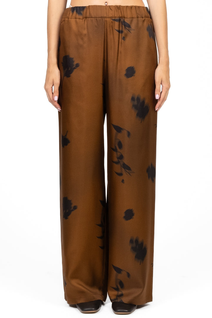 MM MaxMara - Pantalone in seta fantasia floreale HELGA Art. 2526136037