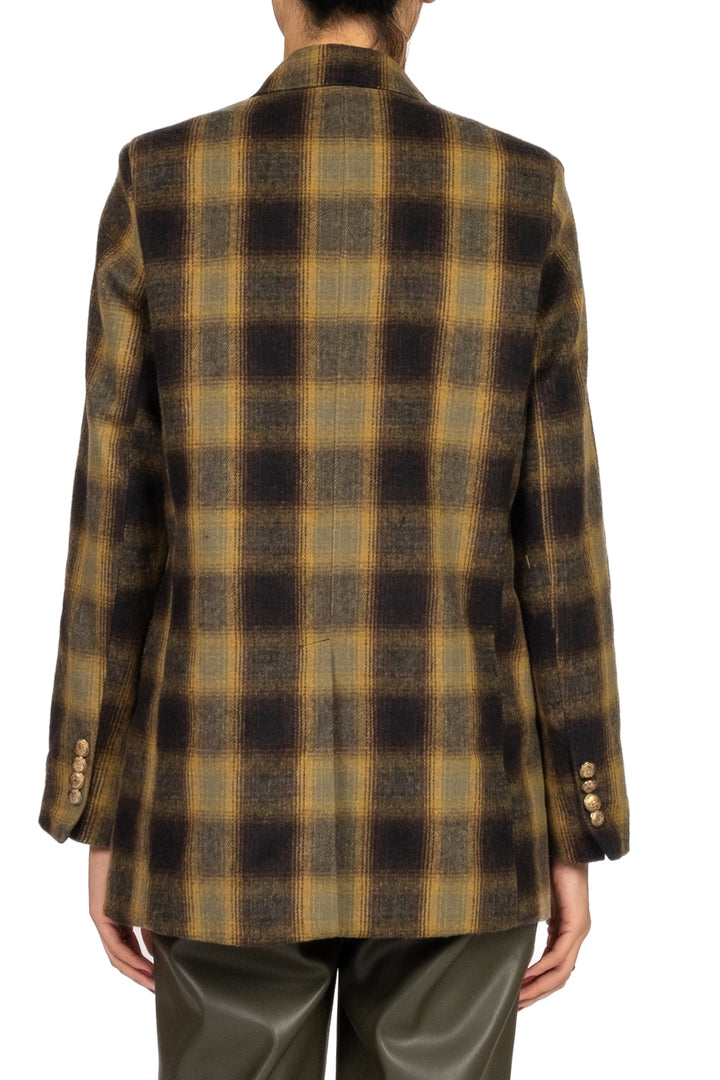 Tensione In - Giacca check con spilla Art. W25J921