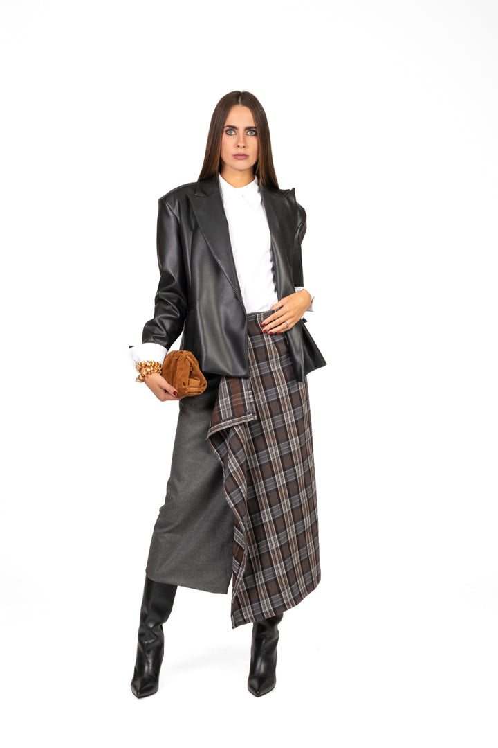 Tensione In - Giacca ecopelle doppio petto Art. W25J711