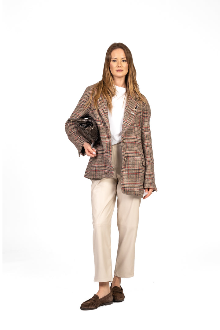 Dixie - Giacca check con spille Art. J845Y064