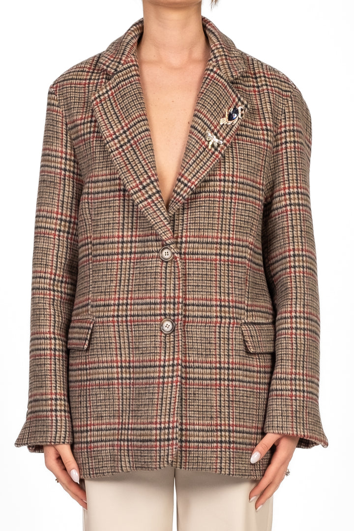 Dixie - Giacca check con spille Art. J845Y064