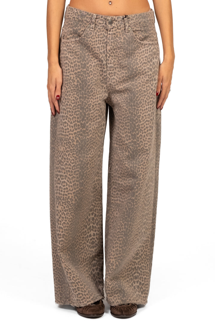 Tensione In - Jeans palazzo maculato Art. GIUSI-LEO-AI25