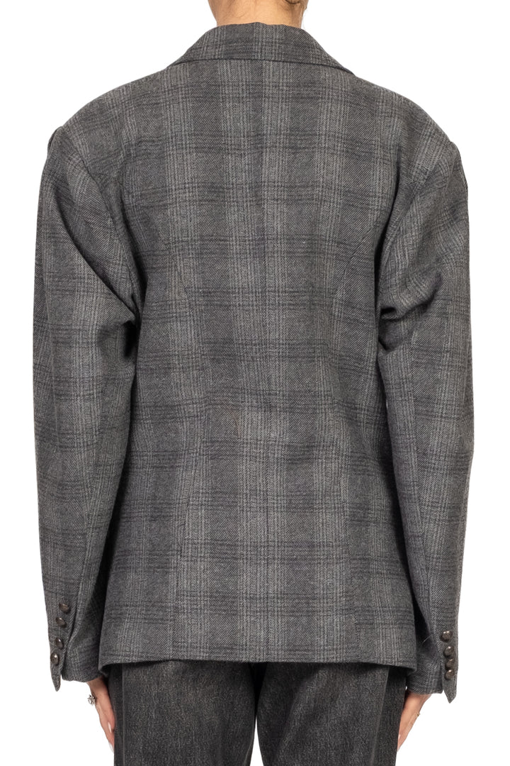 Tensione In - Giacca check manica palloncino Art. 37963