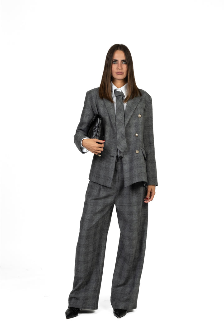 Tensione In - Giacca check con cravatta Art. 37962