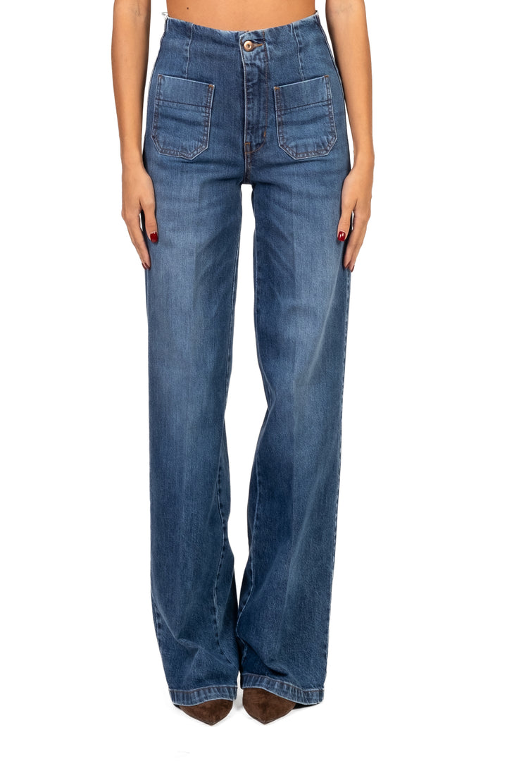 Tensione In - Jeans palazzo con taschini Art. CJ12709