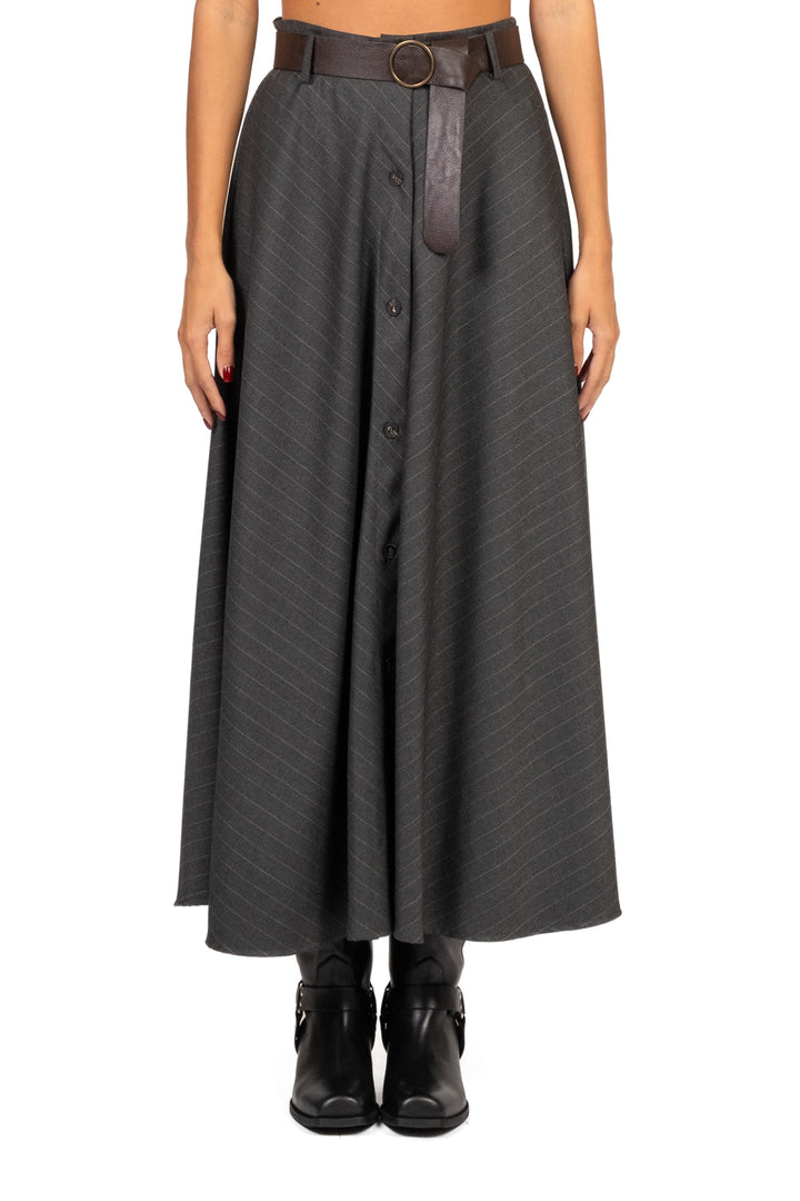 Tensione In - Gonna gessata svasata Art. W25G967